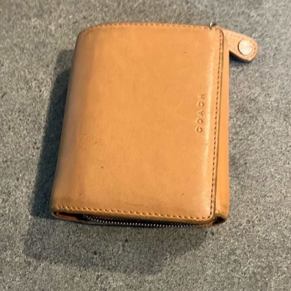 Leather coach wallet